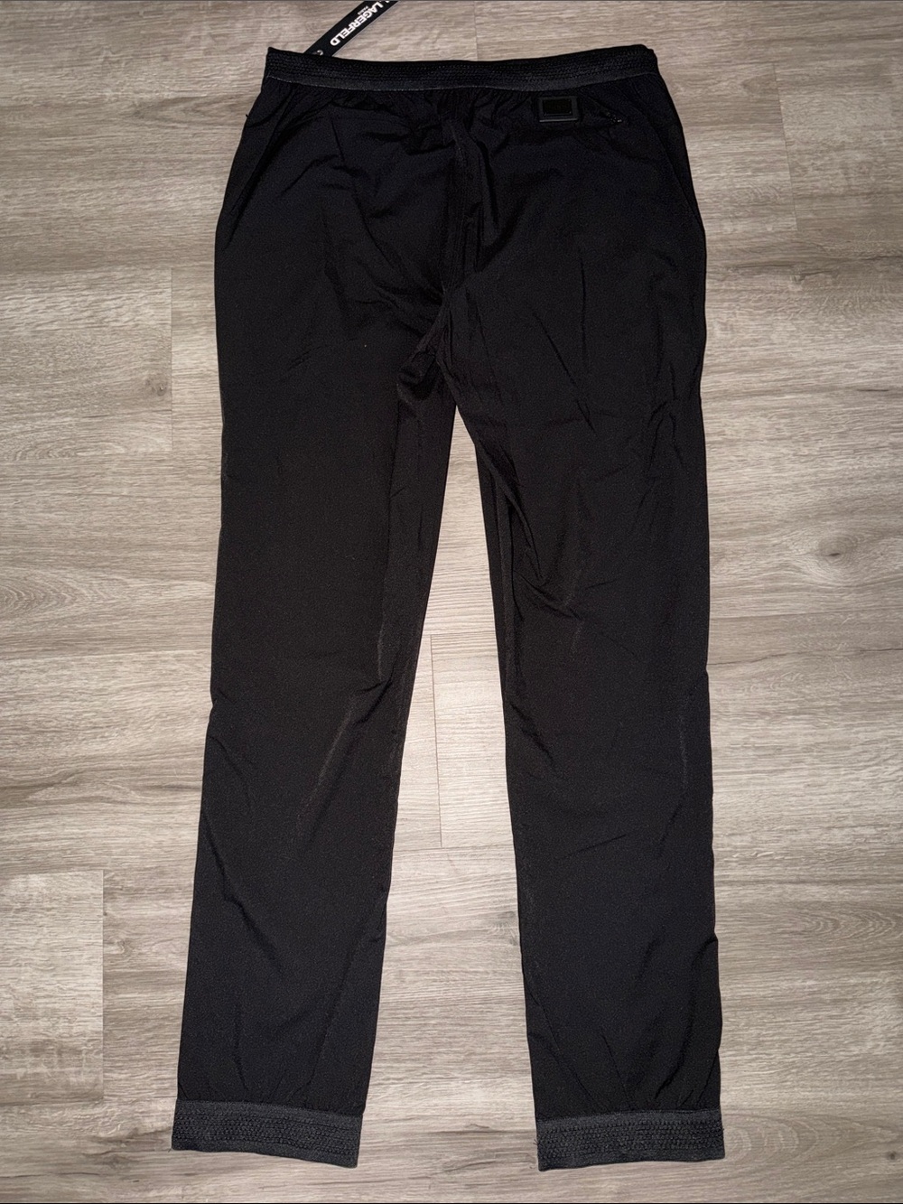 Karl Lagerfeld STRETCH NYLON TRACK PANT WITH MESH INSERTS